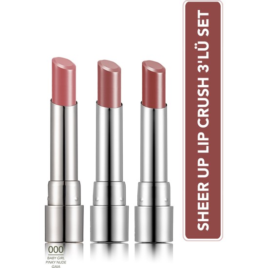 Sheer Up Lip Crush 3'lü Makyaj Seti