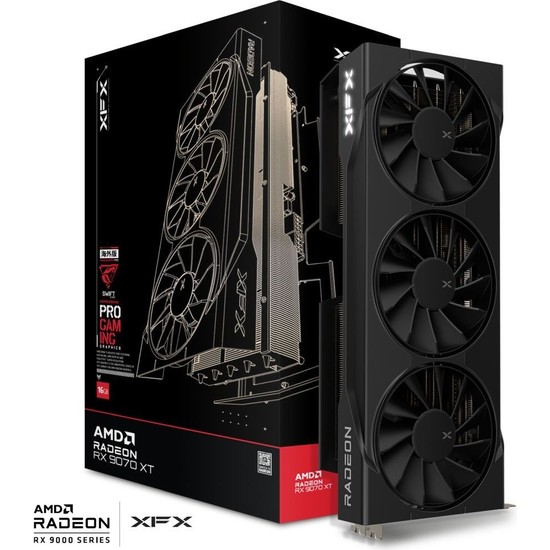Xfx Swift Amd Radeon Rx 9070XT Triple Fan Gaming Edition With 16GB Gddr6 HDMI 3 Fan Ekran Kartı