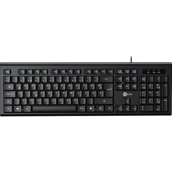 Lecoo KB101 USB Kablolu Türkçe F Klavye Siyah