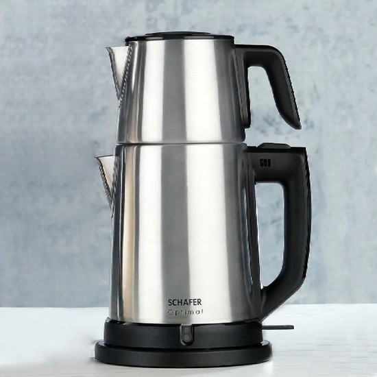 Schafer Optimal Elektrikli Paslanmaz Çay Makinesi - Inox - 1500 Watt