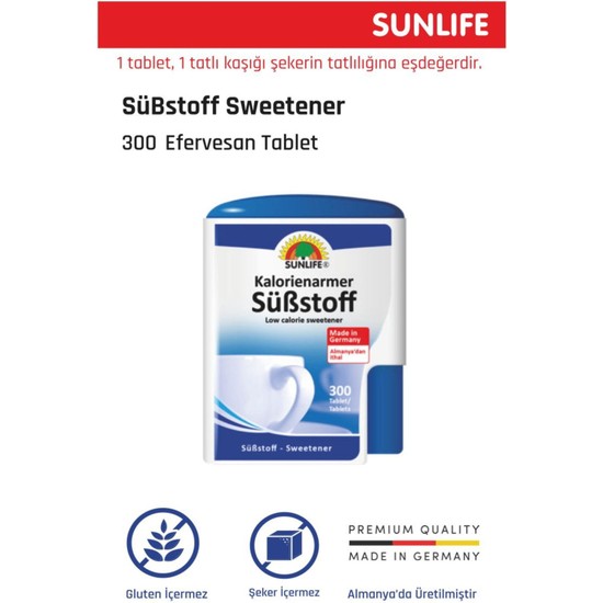 Seddar Collection Sunlife Substoff Tatlandırıcı 300 Tablet