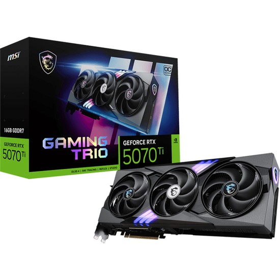 Msı VGA Geforce Rtx 5070 Tı 16G Gamıng Trıo Oc RTX5070TI 16GB Gdrr7 256 B DX12 Pcıe 5.0 X16 (3xdp 1xhdmı) Ekran Kartı