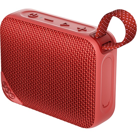 Qcy Sp2 5W Taşınabilir Bluetooth Hoparlör Punch Bass 17 Saat Dinleme Rgb Işık Ip67 Tf Kart Girişli Kırmızı