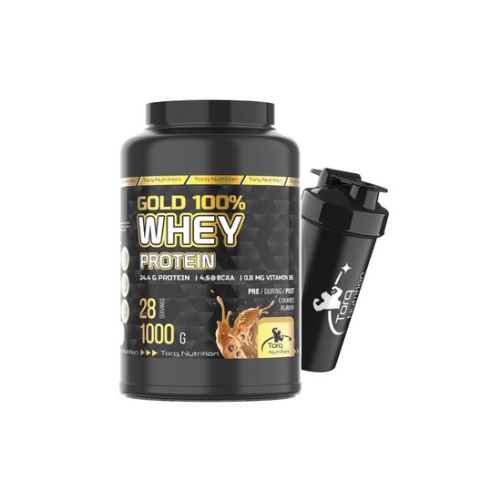 Torq Nutrition Gold Whey Protein Kurabiye Aromalı 1000 Gr Yetişkinler İçin 24.4 g Protein İçerir