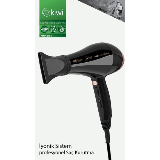 Kiwi Khd-2151 Profesyonel Iyonik Saç Kurutma Makinesi