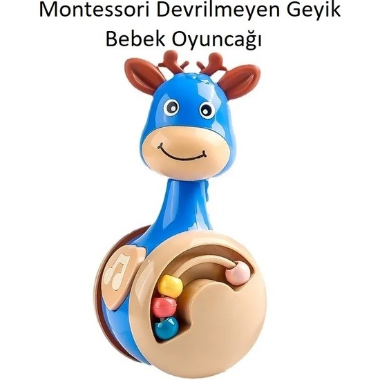 Tuto Baby Devrilmeyen Sevimli Geyik Oyuncağı 3 Ay Üstü Bebekler İçin Eğitici Duyusal Gelişim Destekleyici
