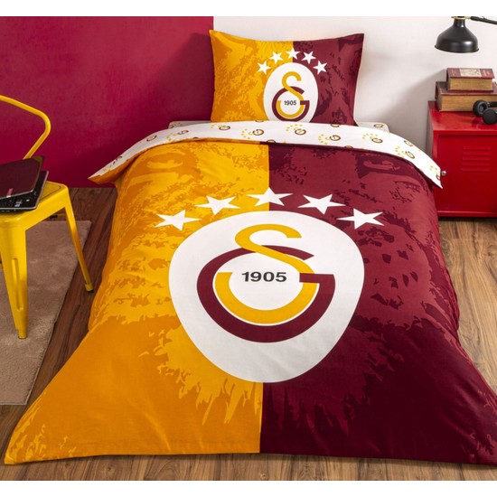 Taç Lisanslı Beş Yıldız Galatasaray Tek Kişilik Nevresim Takımı