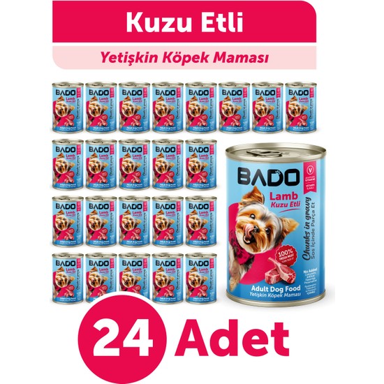 Bado Yetişkin Yaş Köpek Maması Kuzu Etli 400Gr 24'lü