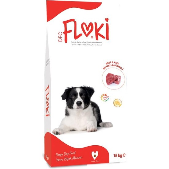 Floki Yavru Köpek Maması Biftekli & Pirinçli 15 kg