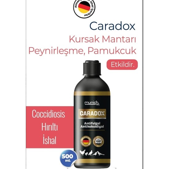 Munich Vet - Caradox Kursak Mantarı - Ağızdan Peynirleşme - Kuruma -Hırıltı- Ürünü 500 ml