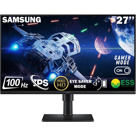 Samsung Essential S4 S40GD 27'' 100 Hz 5 Ms (HDMI+USB) FHD IPS Flat Pivot Monitör LS27D400GAUXUF
