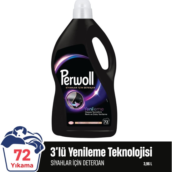 Perwoll Siyahlar & Koyu Renkliler Hassas Bakım Sıvı Çamaşır Deterjanı 3.96L (72 Yıkama)