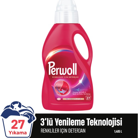 Perwoll Renkliler Hassas Bakım Sıvı Çamaşır Deterjanı 1485 ml (27 Yıkama)