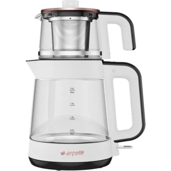 Arçelik cm 6964 B Beyaz Çay Makinesi 1.8 L Cam Malzeme ile Hızlı Demleme Özelliği