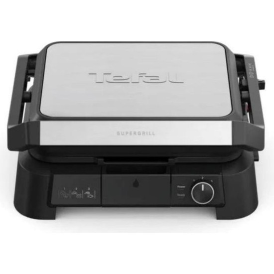 Tefal SuperGrill 3in1 6 Dilim Kapasiteli 2000 Watt Barbekü Izgara ve Tost Makinesi - Inox