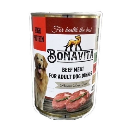 Bonavita Biftekli Yetişkin Köpek Maması 36 Adet 400 gr Yüksek Protein İçerikli Ekonomik Mama