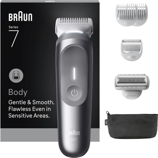 Braun Vücut Tıraş Makinesi Series 7, +6 Aksesuar, Kompakt, Smartlight, BG7550
