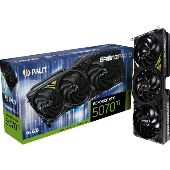 Palit RTX5070TI Gamingpro-S 16GB 256BIT Gddr7 Ekran Kartı NE7507T019T2-GB2031U