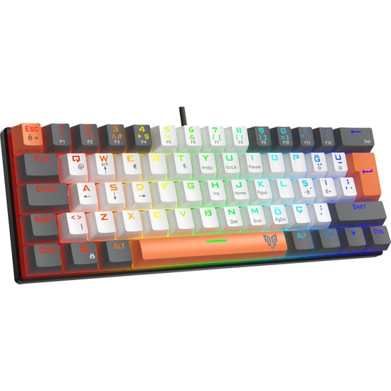 Blueforce Striker Rgb Mekanik Gaming Oyuncu Klavyesi Red Switch Q Tr Mix Renk
