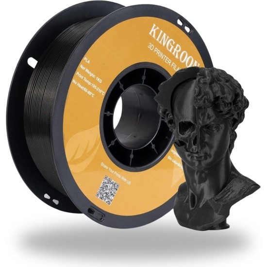 Kingroon Karbon Fiber PLA Filament Siyah 1.75 mm 1 kg