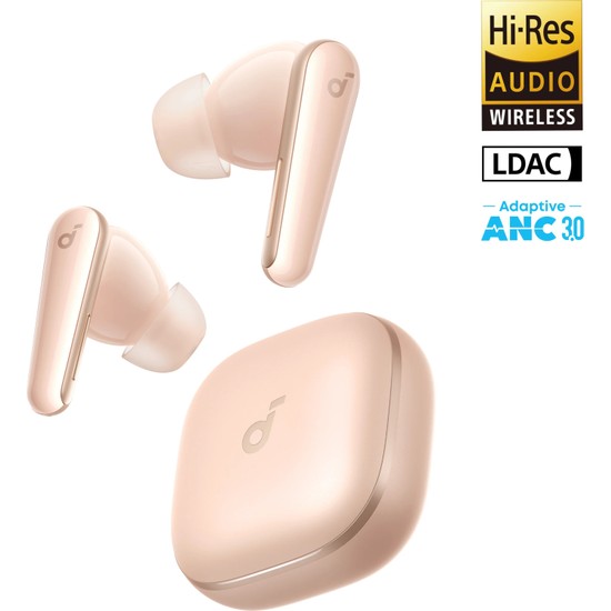 Anker Soundcore Liberty 5 Kulak İçi Bluetooth Kulaklık, Gerçek Zamanlı Gürültü Engelleme, Pembe - A3957