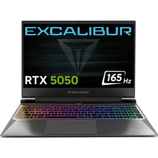 Casper Excalibur G870 Intel Core i7 13620H 16GB 1TB SSD RTX5050 Freedos 15.6" 165Hz Taşınabilir Bilgisayar G870.1362-BF50X-C