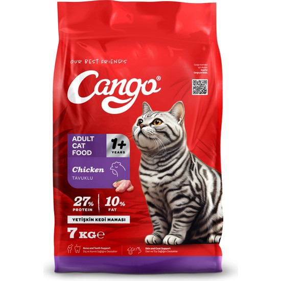 Cango Tavuk Etli Yetişkin Kedi Maması Premium 7 kg Lezzetli ve Besleyici