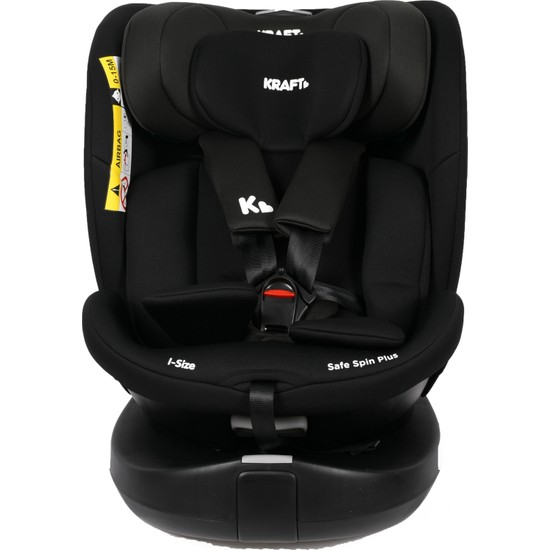 Kraft Safe Spin Plus I-Size Oto Koltuğu 0-36 kg Siyah Isofix Özellikli Güvenli Taşıma