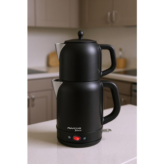 Awox Fresco 2'si 1 Arada Paslanmaz Çelik Çay Makinesi & Su Isıtıcı kettle