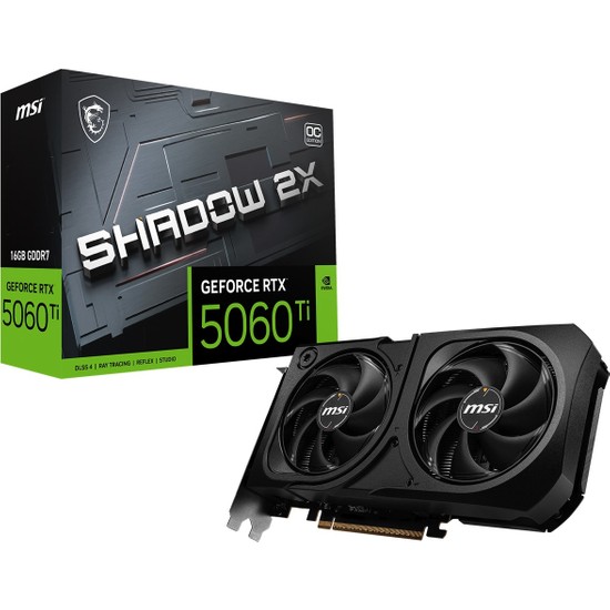 Msı VGA Geforce Rtx 5060 Tı 16G Shadow 2x Oc Plus RTX5060TI 16GB Gddr7 128B DX12 Pcıe 5.0 X16 (3xdp 1xhdmı)