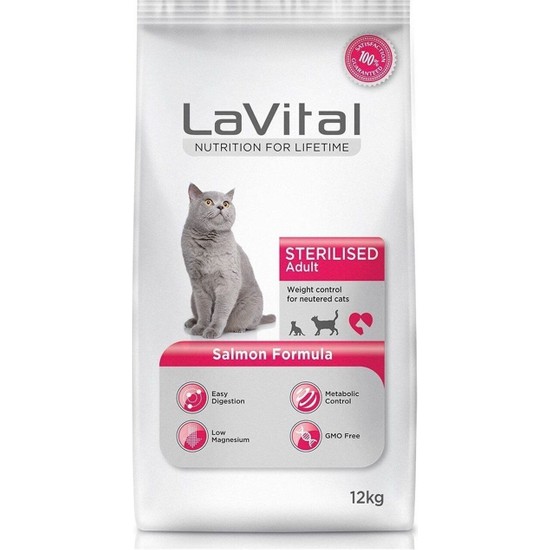 LaVital Sterilised Somonlu Kısırlaştırılmış Kedi Maması 12 Kg
