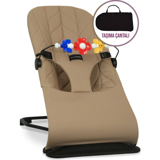 Merfbaby Oyuncaklı Ana Kucağı - Kahve - Yıkanabilir Kumaş Özellikli 0-13 kg Kapasite TAŞIMA ÇANTALI