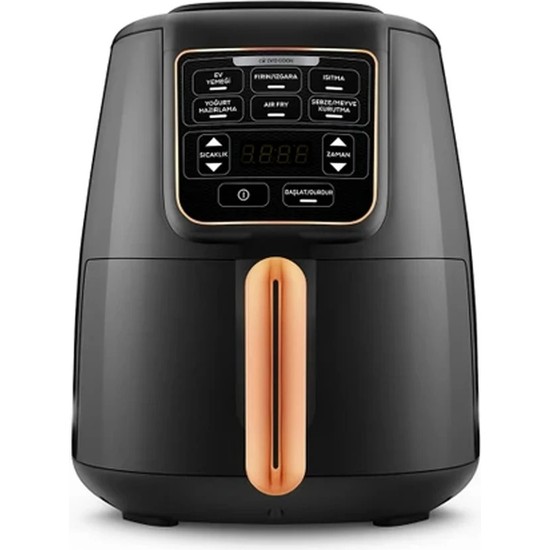 Karaca Air Pro Cook XL 2 in 1 Konuşan Airfryer Black Copper 4 Kişilik