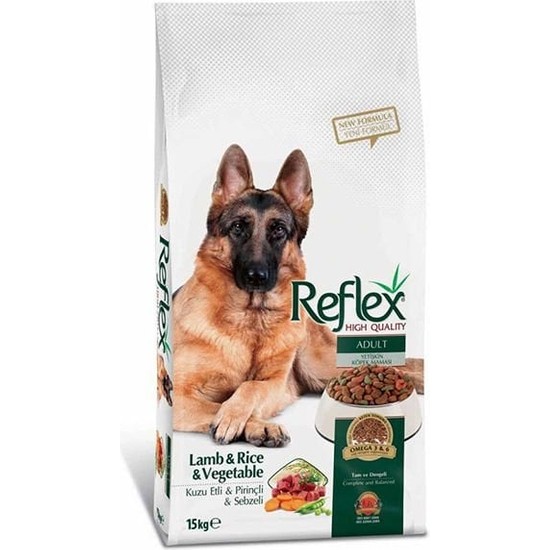 Reflex Adult Kuzu ve Pirinçli Sebzeli Yetişkin Köpek Maması 15 Kg
