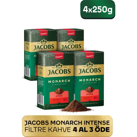 Jacobs Monarch Intense Filtre Kahve 250GR 4 Al 3 Öde