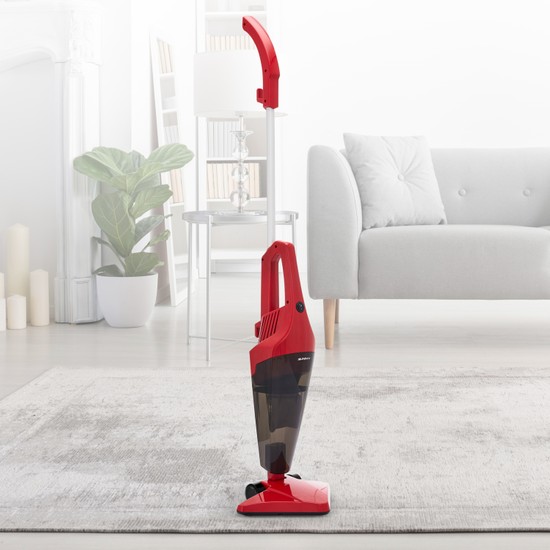 Sunny Rossa Mini Pratik Dikey Süpürge - Ergonomik Tasarım ve Tüm Yüzeyler İçin Üçgen Süpürme Aparatı ile 0.75 Lt Toz Haznesi