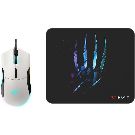 Havit Gamenote MS1037CM Rgb Ledli Makrolu 7200DPI Gaming Oyuncu Mouse + Mouse Pad