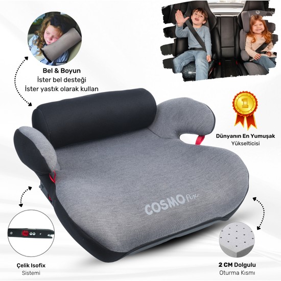 Lorelli Cosmo Fix Isofix Yükseltici – Grey Crowns 22 - 36 kg Kapasite ile Güvenli Taşıma