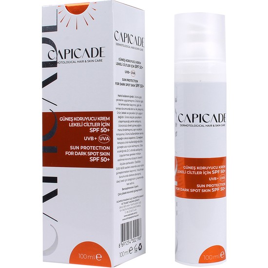 Capicade Güneş Koruyucu Krem Hassas Ciltler İçin SPF50+ 100 ml