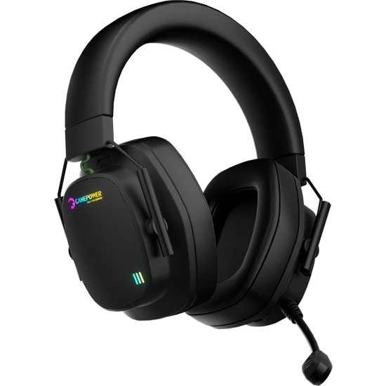 Gamepower Kai Titanium Ultra Wireless Kulaklık 7.1 Surround Hi-Fi Rainbow Gaming Mikrofonlu Siyah Suya Dayanıklı