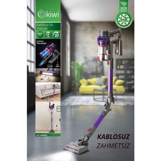 KVC-4040BLF Katlanabilir Şarjlı Bldc Motor Dik Süpürge