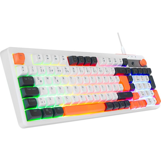 Acer eMachines EAK860 Beyaz USB Rainbow Aydınlatmalı Q Standart Kompakt Klavye