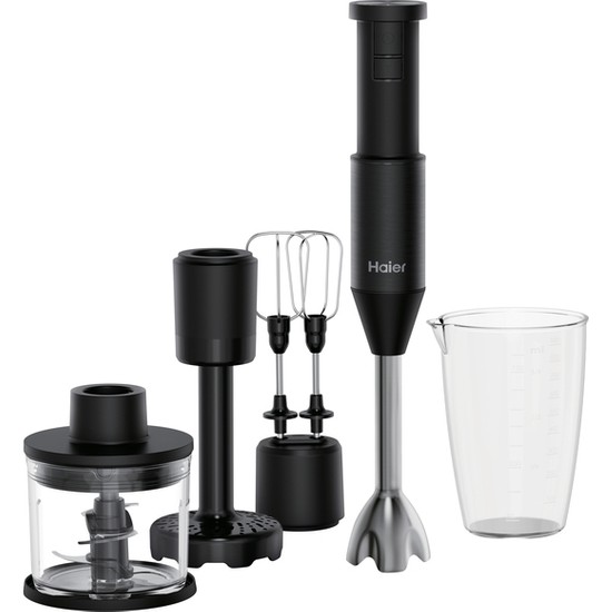 Haier 1000W El Blender Seti Cam Hazneli Doğrayıcı Çırpıcı 10 Kademeli Turbo HHB5B5/1