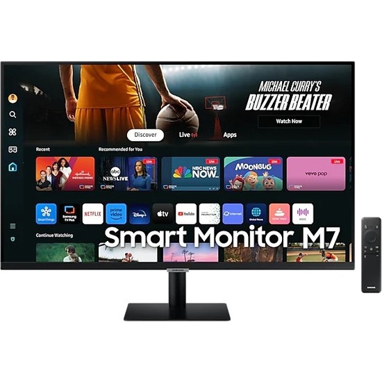 Samsung M7 M70D UHD 32" 4 MS 60 Hz 4K HDR10 Smart Siyah Monitör LS32DM702UUXUF