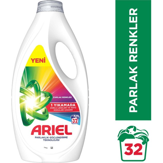 Ariel Sıvı Çamaşır Deterjanı Renklilere Özel 32 Yıkama