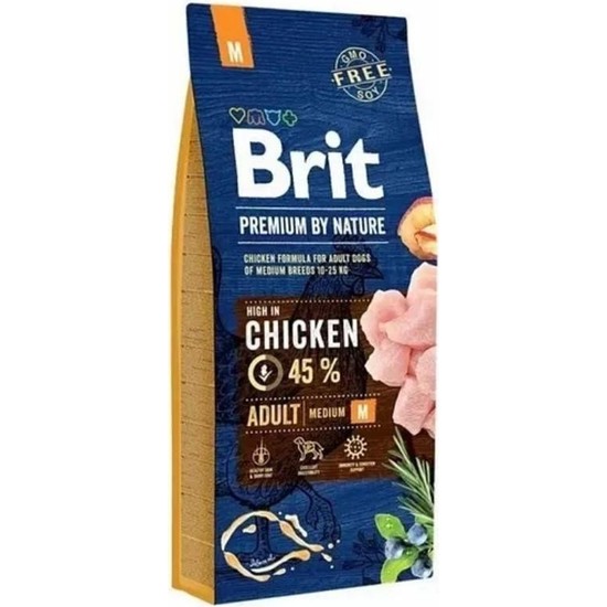 Brit Care Brit Premium By Nature 15 kg Tavuk Etli Yetişkin Orta Irk Köpek Maması Sağlıklı Deri ve Tüyler İçin