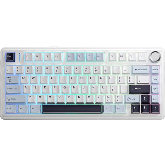 Aula F75 Mekanik RGB TKL Reaper Switch Kablosuz Makrolu Hot Swap Klavye Lacivert