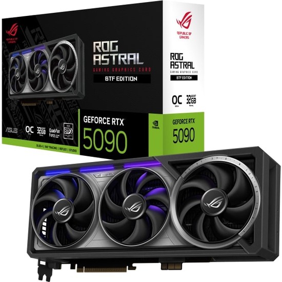 ASUS ROG-ASTRAL-RTX5090-O32G-BTF-GAMING-NVIDIA-GEFORCE-RTX 5090-32GB GDDR7-512bit--OC-2xHDMI-3xDP-RGB-DLSS4 EKRAN KARTI
