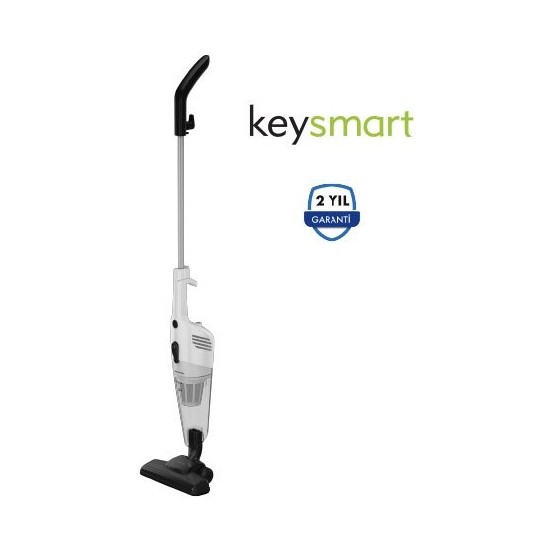 Keysmart KEY910 Kablolu Dikey Süpürge Beyaz Renk Toz Torbasız 0,6 L Kapasite ile Güçlü Emiş
