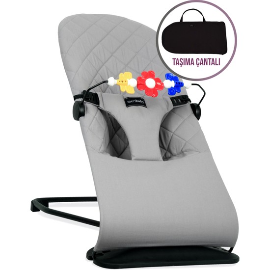 Merfbaby Oyuncaklı Ana Kucağı - Gri - ÇANTALI